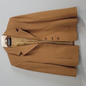 HERBERT GROSSMAN vintage camel tan wool blazer jacket Union made